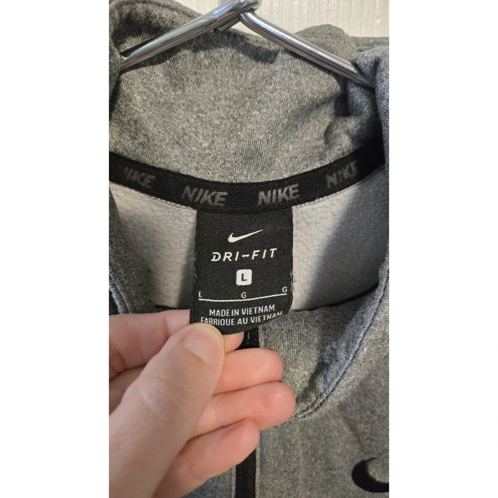Nike Dri Fit Therma Training 1/4 Zip Pullover Gray Mens Size LARGE